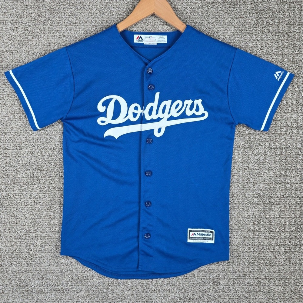 Majestic Clayton Kershaw Los Angeles Dodgers Youth Jersey‎ Blue Large 14-16
